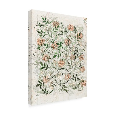 William Morris Floral Pattern Studies II Canvas Art in 24x32 Wood Frame