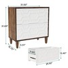 Resenkos File Cabinet, Filing Cabinet for Home Office, Wood File Cabinet, 2-Drawer Storage Cabinet for A4/Letter/Legal Size,White - 2 of 4