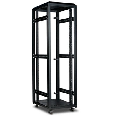 Brandclub - Monoprice 42U 4-Post Open Frame Rack with Wheels and Fully ...