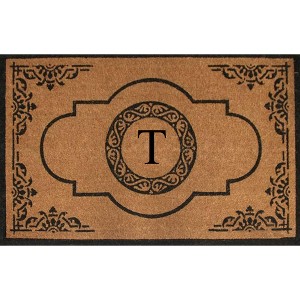A1HC Non Slip Rubber and Natural Coir Doormat for Outdoor Entrance Front Door Mat 30x48 Monogrammed - 1 of 4