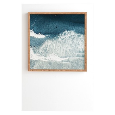 30" x 30" Ingrid Beddoes Ocean Surfers Framed Wall Art Blue - society6