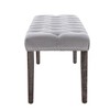Sapphtopaz 45.2" Modern Ottoman with Velvet Tufted Upholstered Rectangle Entryway Bench with Wood Legs Shoe Bench for Living Room,Bedroom - 2 of 4