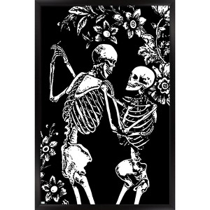 Trends International Skeleton Dance Framed Wall Poster Prints - 1 of 4