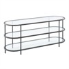 Aged Steel Oval TV Stand - Henn&Hart - image 2 of 4