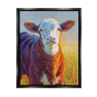 Stupell Industries Happy Cow Farmhouse GrasslandFloater Canvas Wall Art