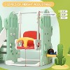 7 in 1 Toddler Slide and Swing Set for Age 1-3, Kids Slide Climber with Adjustable Swing and Basketball Hoop, Soccer Golf and Ring Toss Game - 4 of 4
