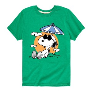 Boys' - Peanuts - Snoopy Beach Day Short Sleeve Graphic T-Shirt - 1 of 4