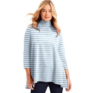 June + Vie by Roaman's One+Only Mock-Neck Tunic - 1 of 4