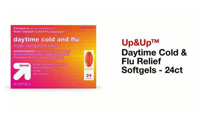 Daytime Cold &#38; Flu Relief Softgels - 24ct - up &#38; up&#8482;, 2 of 8, play video