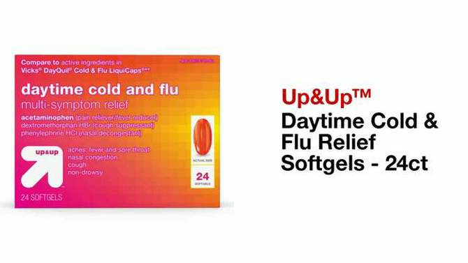 Daytime Cold &#38; Flu Relief Softgels - 24ct - up &#38; up&#8482;, 2 of 8, play video