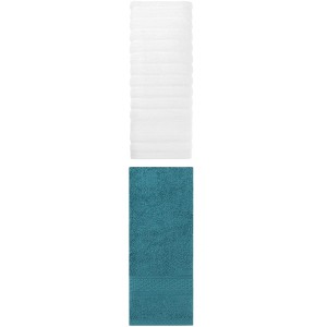 REGALWOVEN Pure Cotton Absorbent Soft Hand Towel Set for Home Decor 13" x 30"/14" x 30" 2 Pcs - 1 of 4