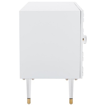 Zayn Light Gray and Gold Diamond Pattern Sideboard