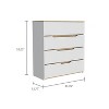 CAVINAS 4 Drawers Dresser for Bedroom with Light Oak Wooden Top,Modern Chest of Dresser,Freestanding Dresser for Bedroom - 3 of 4