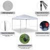 SKONYON 10' x10' Pop Up Canopy Tent Sun Shelter UV50+ Waterproof Canopy Top - 3 of 4