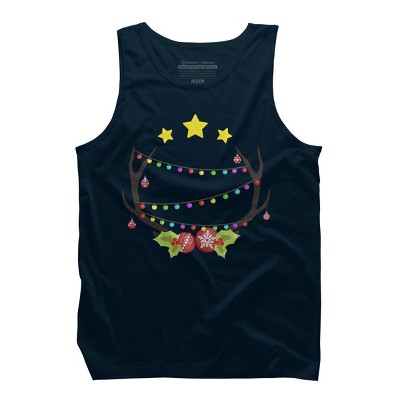 Men's Design By Humans Christmas Deer By Reivchan Tank Top