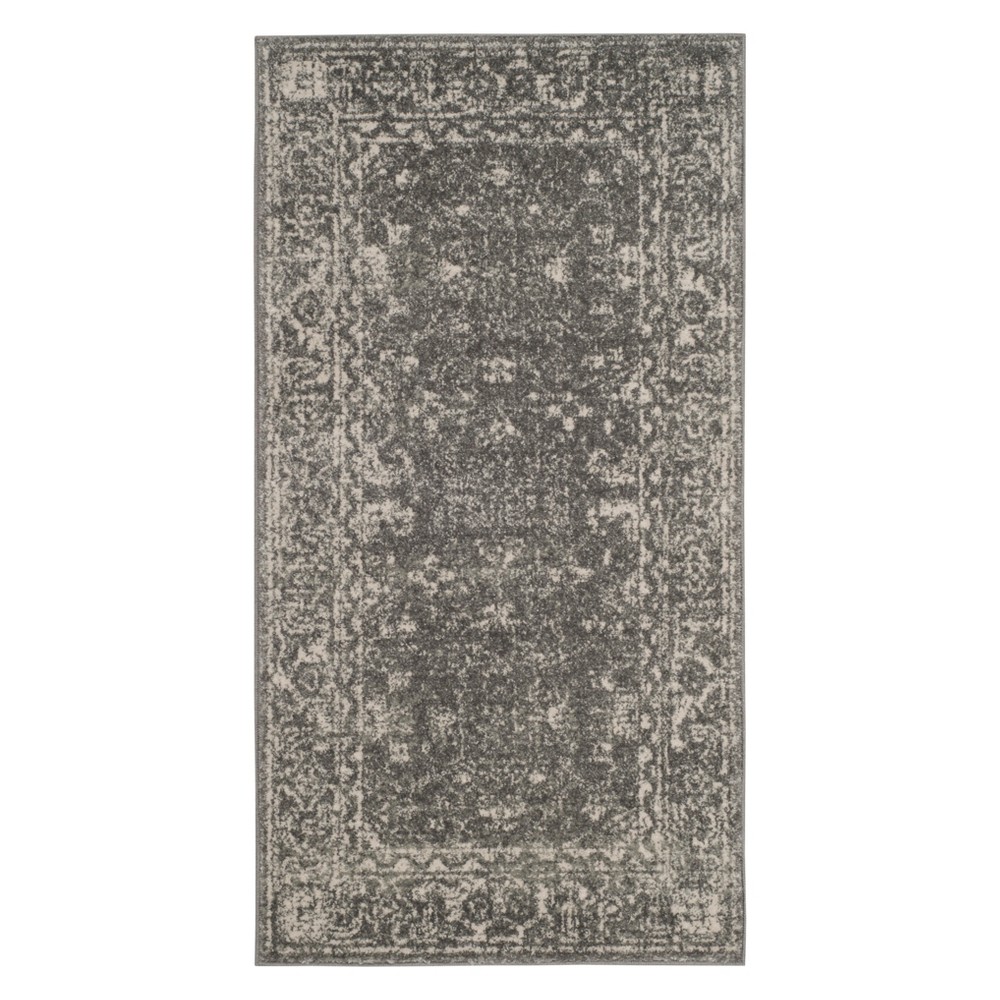 2'2inx4' Asteria Evoke Rug Gray/Ivory - Safavieh