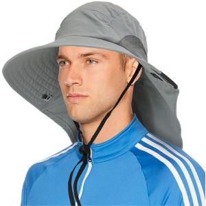 SUN CUBE Wide Brim Sun Hat with Neck Flap, UPF50+ Hiking Safari Fishing Hat for Womens, Sun Protection Beach Hat - 1 of 4