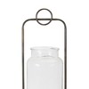 Antique Metal Candle Holder with Glass Jar (Set of 2) - 3 of 3