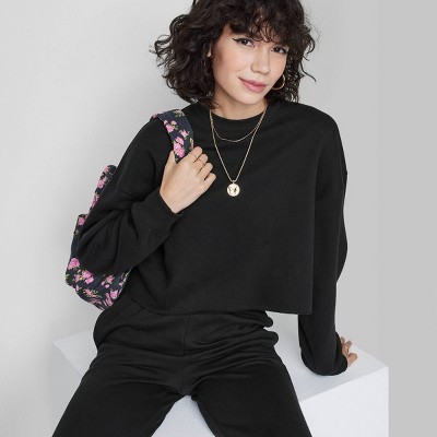 Women s Cropped Sweatshirt Wild Fable Target