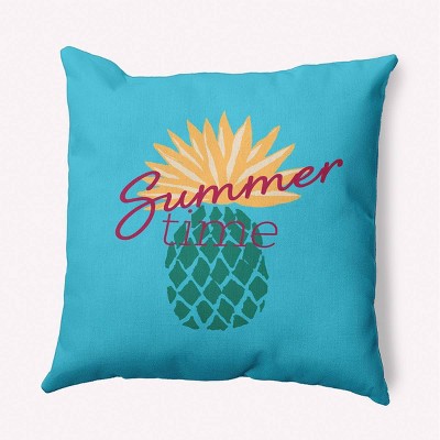 16"x16" Summer Time Pineapple Square Throw Pillow - e by design