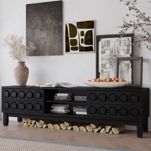 ORRD Modern Mid-Century Media Console with 4 Drawers, TV Stand for 75" TVs & Entertainment Center with Cable Management - 1 of 4