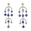 RACHEL Rachel Roy Gold Tone and Blue Bead Chandelier Earrings - 2 of 3