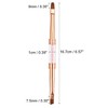 Unique Bargains Double Head Crystal Handle 7.5mm 9mm Drawing Brush Liner Brush Painting Pen ABS Rose Gold Tone 1 Pcs - 4 of 4
