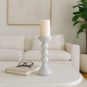 Glass Bubbly Candle Holder - Contemporary Tall Decorative Tabletop Holder for Tealights or Votive Candles - Elegant Event Decor - 1 of 4