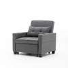 Futon Convertible Pull-Out Armchair Bed with 3-in-1 Function, USB Ports, Adjustable Backrest and Built-in Cup Holders - 4 of 4