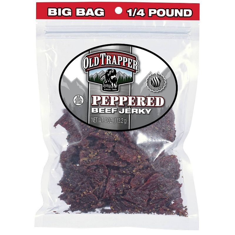 Old Trapper Peppered Beef Jerky - 4oz, 1 of 5