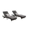 Kumasinova 2PCS Ergonomic Outdoor Polyrattan Chaise Lounge Chairs with Cushions, Adjustable Patio Recliners for Poolside, Deck & Garden - 4 of 4