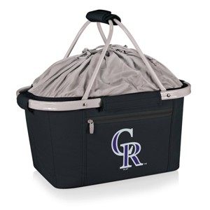 MLB Colorado Rockies Metro Basket Collapsible Cooler Tote - Black - 1 of 4