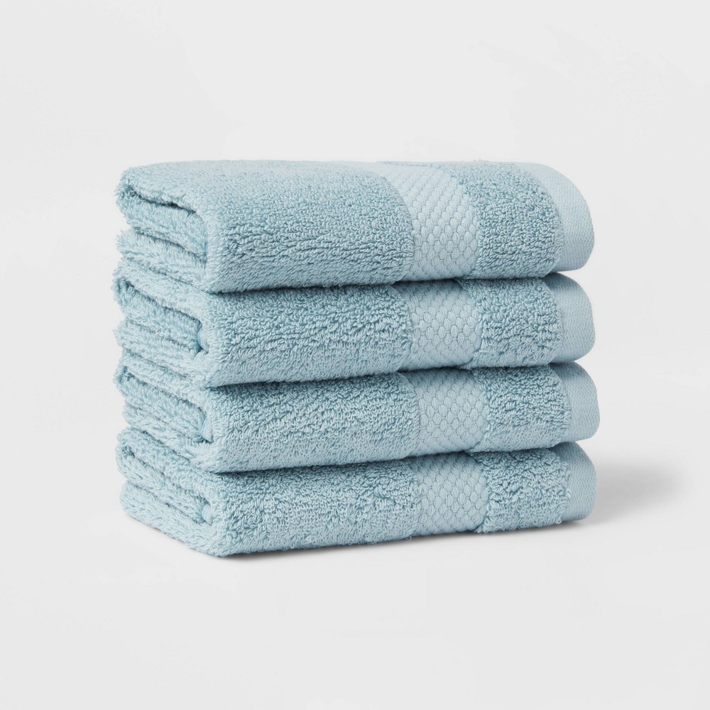 Photos - Towel 4pc Performance Plus Washcloths Aqua - Threshold™