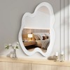 Beautyolove Irregular Wood Framed Wall Mirror Wavy Asymmetrical Wall Mirror - 3 of 4