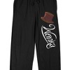 Willy Wonka & the Chocolate Factory (2023) Movie Logo and Top Hat Men's Black Graphic Sleep Pants - 2 of 4