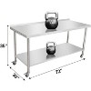 Stainless Steel NSF Commercial Work Prep Table Height Adjustable - 2 of 4