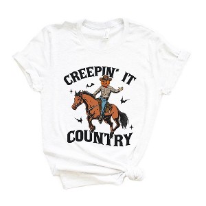 Simply Sage Market Women's Creepin' It Country Cowboy Short Sleeve Graphic Tee - 1 of 4