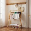Acoinel Freestanding Bamboo Clothes Rack with Shelves, Garment Rack for Bedroom - 2 of 4