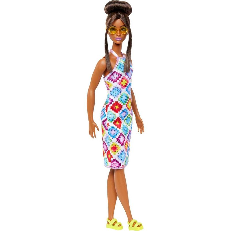 Barbie Fashionistas Doll #210 with Bun and Crochet Halter Dress, 3 of 7