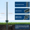 10 Packs Fence Post, Garden Fence Stakes with U-Channel, Metal Corner Anchor Posts for Holding Garden Wire Fence - 3 of 4