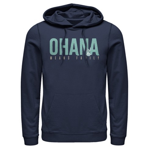 Men's Lilo & Stitch Bold Ohana Means Family Pull Over Hoodie - Navy Blue -  Medium : Target