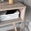 Kumasinova 39.4" Console Table with Storage,Sliding Door Entryway Table with Wood Legs,Sofa Table for Living Room&Hallway,Natural - 4 of 4