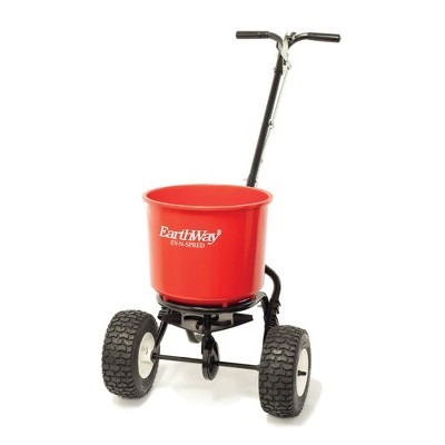 EarthWay Products EWAY2600A-Plus Commercial 40 Pound Capacity Seed and Fertilizer Spreader with 9 Inch Pneumatic Tires and Enclosed Gearbox, Red
