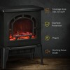 NicBex 18 Inch Electric Fireplace with 3D Realistic LED Flames Freestanding Heater Fireplace with Adjustable Temperature/Overheating Protection - 4 of 4