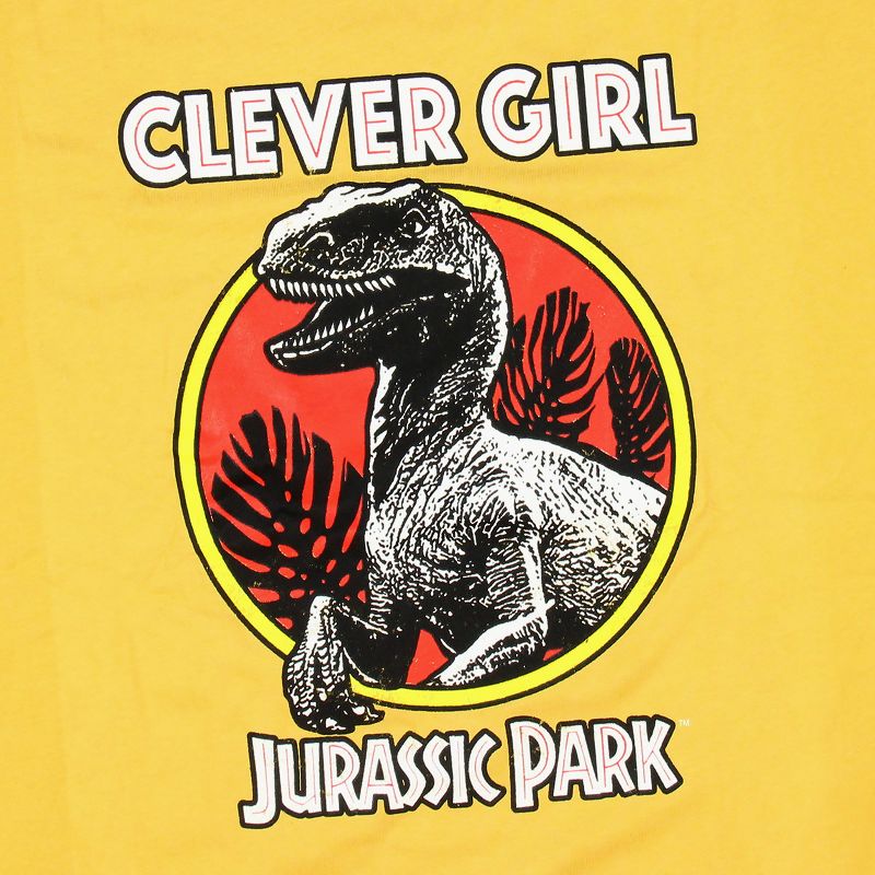 Jurassic Park Women's Clever Girl Velociraptor Distressed Print T-Shirt, 4 of 6