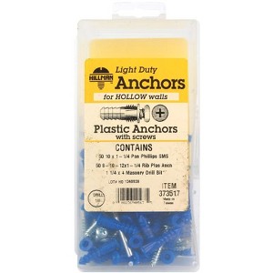 Hillman 0.164 in. D X 1-1/4 in. L Plastic Pan Head Ribbed Anchor Kit 1 pk - 1 of 1