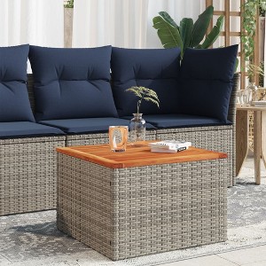 vidaXL Garden Table Grey and brown - 1 of 4