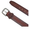 CTM Men's Big & Tall Burnished Leather Bridle Belt with Removable Buckle - 4 of 4