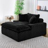 TUYOHW Oversized Single Seater Sofa,Wide Floor Couch with 2 Pillows for Small Space,400lb Capacity,No Assembly Required - 4 of 4
