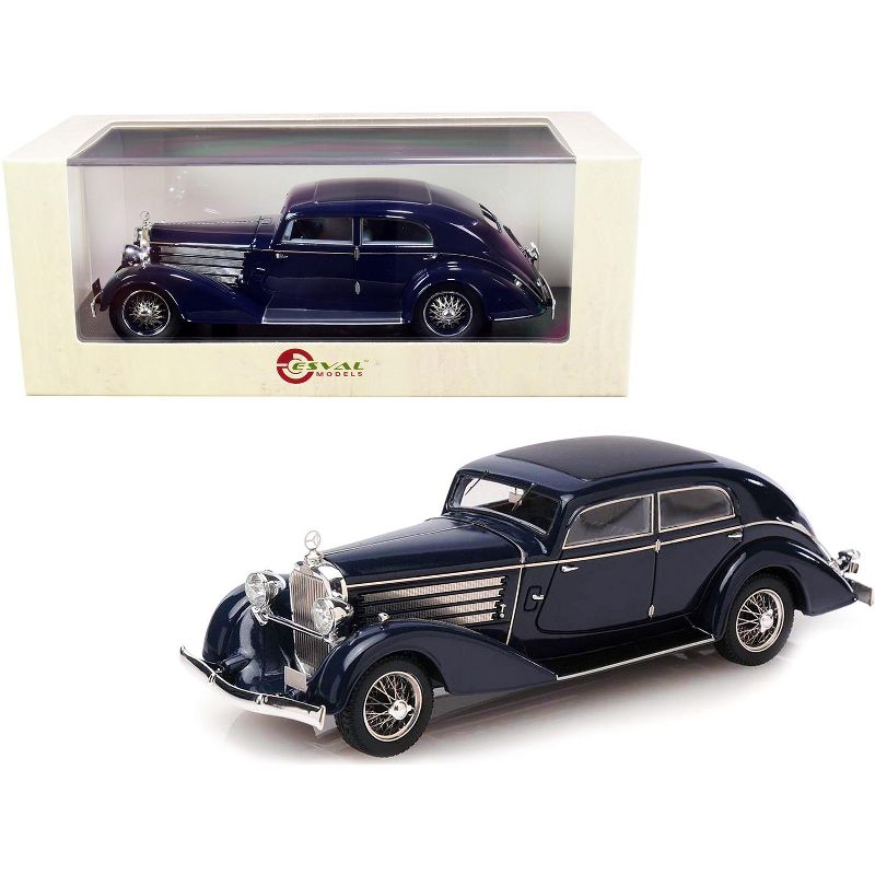 1932 Austro Daimler ADR 8 Alpine Sedan Dark Blue Limited Edition to 250 pieces Worldwide 1/43 Model Car by Esval Models, 1 of 4